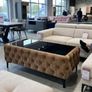 Chester Lux Premium Coffee Table  123 cm (Cream Eco Leather) by PouffeLOVE Image 9