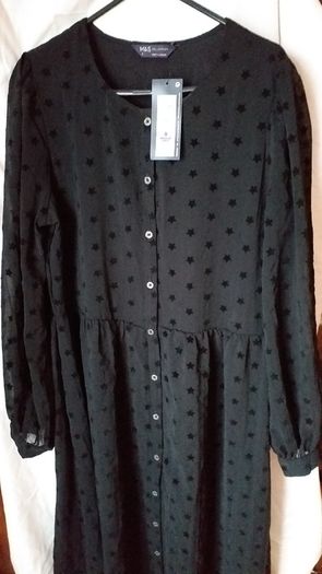Brand New Long Black Dress M& M -size 8