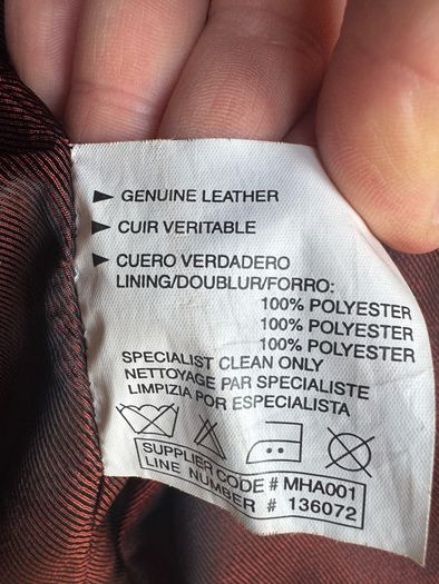 Genuine Leather Jacket Size Large