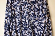 Ladies Navy/Yellow/ Silver Blouse by Apricot , New Look
