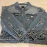Stunning Girls Gap Age 10 11 denim blue jacket with embroidered daisies flowers Image 2