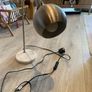 Brush nickel globe lamp with marble base Image 6