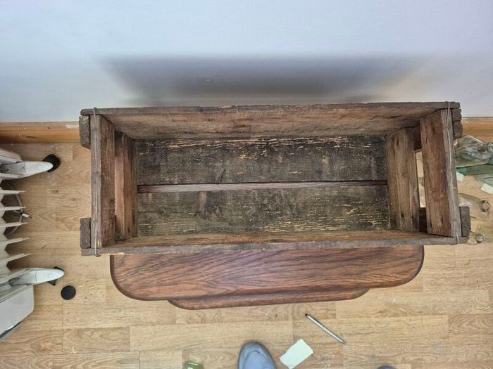Vintage C&C Wooden Crate & Antique Bottle Collection 1970s / Victorian Era