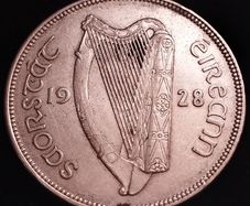 #777 - Ireland - 1928 - Half Crown - Silver - KM.8
