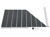 WPC Fence Set 8 Square + 1 Slanted 1484x186 cm Grey