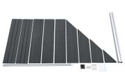 WPC Fence Set 8 Square + 1 Slanted 1484x186 cm Grey
