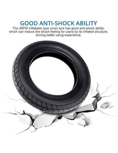 2Pcs Electric Scooter Tire 10 inch, Electric Scooter Replacement Wheels, Electric Scooter Inflatable Tire Tyre Outer Tube Balance Tire Scooter Replacement Parts Compatible for Xiaomi M365 PRO