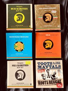 Mix of Trojan Records Ska and Reggae CD box sets