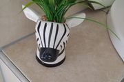 zebra artificial plant and pot