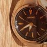 Seiko Kinetic analogue watch with stainless steel strap Image 2
