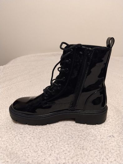 Black Patent Ankle Boots