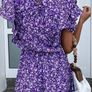 Fleece Mini Dress With Flowers Purple Image 7