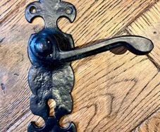Antique Black Fleur-de-Lys Door Handles