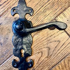Antique Black Fleur-de-Lys Door Handles
