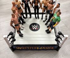 WWE Wrestling Action Figures & WrestleMania Ring Bundle