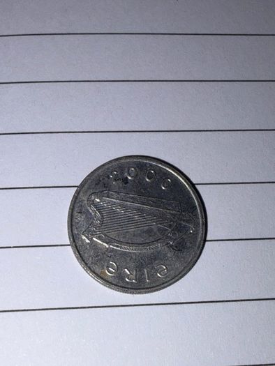 Irish 5p Coin in Various Years