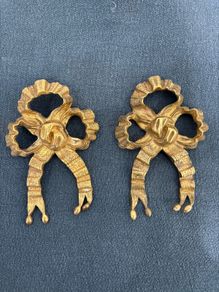 two French Brass Decorative Ribbons