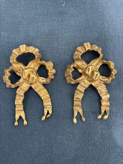 two French Brass Decorative Ribbons