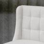 Set of 2 Bar Stools with Button Tufting, Solid Wood, incl. Footrest, 47 cm x 50 cm x 101 cm, Gray + Natural Image 9