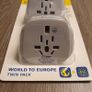 UK To Europe Plug Adapter pack of 2 Image 2