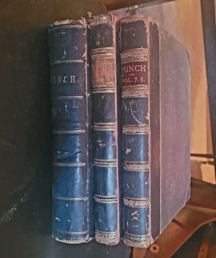 Antique leather "PUNCH" hardbacks