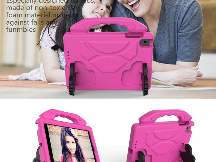 For Apple iPad Mini 4 / 5 Kids Friendly Case Shockproof Cover With Thumbs Up - Pink