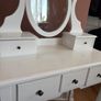 Dressing table with mirror and 5 drawers white Image 3