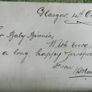 Antique Sterling Silver Christening Spoon by James Crichton & Sons of Glasgow, presented in its Original Velvet-lined Box. with original handwritten note from Glasgow dated October 4, 1886. Image 4