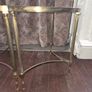 Maison Jansen Hollywood Regency Style Pair of Brass Demi-Lune Side Tables Image 9