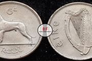 [#146] - Ireland 1964 | Irish 6p | 6 Pence | Wolfhound | KM.13a