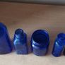 Lot of 5 vintage blue glass bottle Image 3