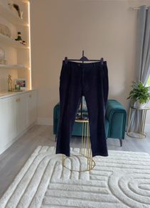 Mens Navy Corduroy Trousers from Gurteen