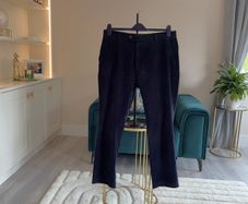 Mens Navy Corduroy Trousers from Gurteen