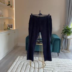 Mens Navy Corduroy Trousers from Gurteen