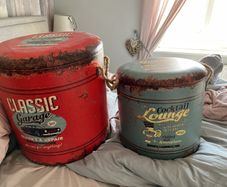 Oil Barrel effect storage stools