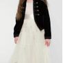 Black velvet military jacket and shorts kids Image 5
