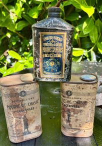 3 x Antique Gunpowder Tins