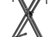 Keyboard Stand ELectric Piano Stand - Heavy Duty Double X Style with Locking Straps, Fits 54-88 Key Electric Pianos, DJ mixers, Turntables, Synths and Midi Keyboards. Load Capacity 100LB