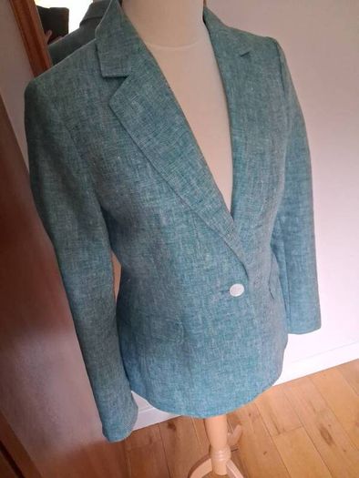 hobbs green mirabel linen blazer Size 10