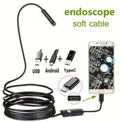 Type-C Endoscope Camera for Smartphone, Tool for Car Repair, Air Conditioner And Sewer Pipe Detection, Tube Snake Machinery Track Detection Analysis Mini Camera