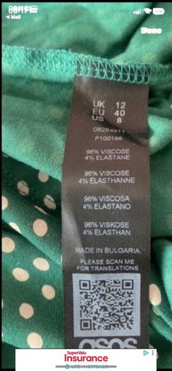 dress asos off shoulder dress size 12 green polka dot