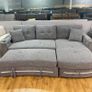 New Dallas Grey & Biege Fabric Sofa Bed With Storage Image 3
