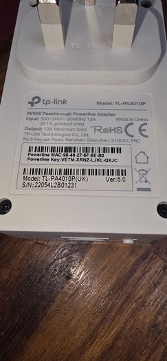 TPLink Powerline ethernet adapters (pair)