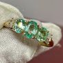 Silver ring with emeralds Image 9