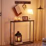 Console Table, Narrow Console Table for Hallway Slim, Hallway Table, Small Sofa Table for Small Spaces, Living Room, Entrance, Bedroom, Industrial, Metal Frame, Rustic Brown Image 4