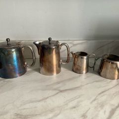 Hotel ware silverplate tea set