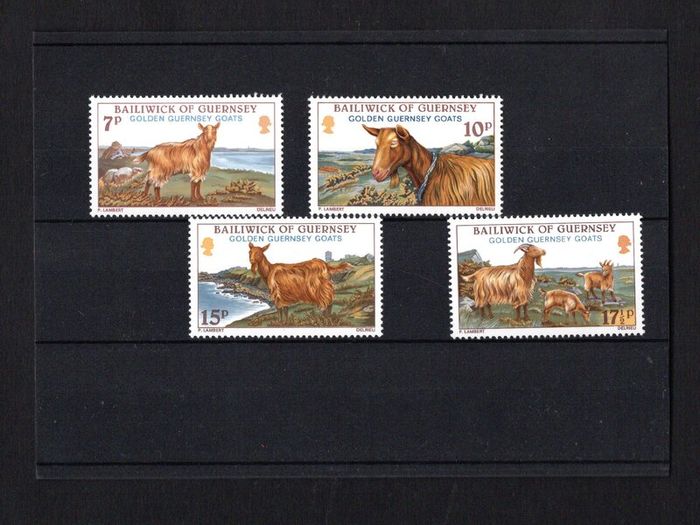 1980 Guernsey Golden Guernsey Goats Commemorative Stamps Mint Never Hinged (MNH)