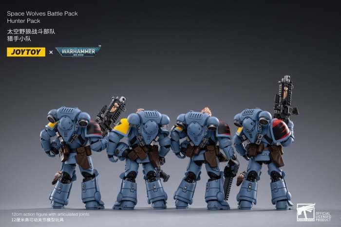 Warhammer 40k Joytoy 1/18 scale Marine Space Wolves Battle Hunter Pack Action figures