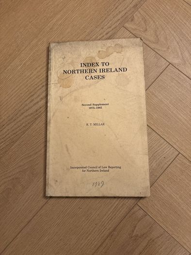 Index to Cases Northern Ireland, 1975 to 1985
