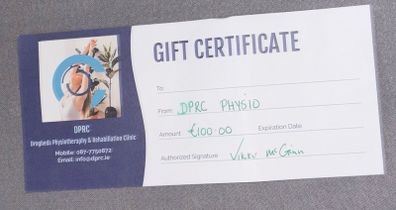 DPRC Physio Gift Voucher 100euro